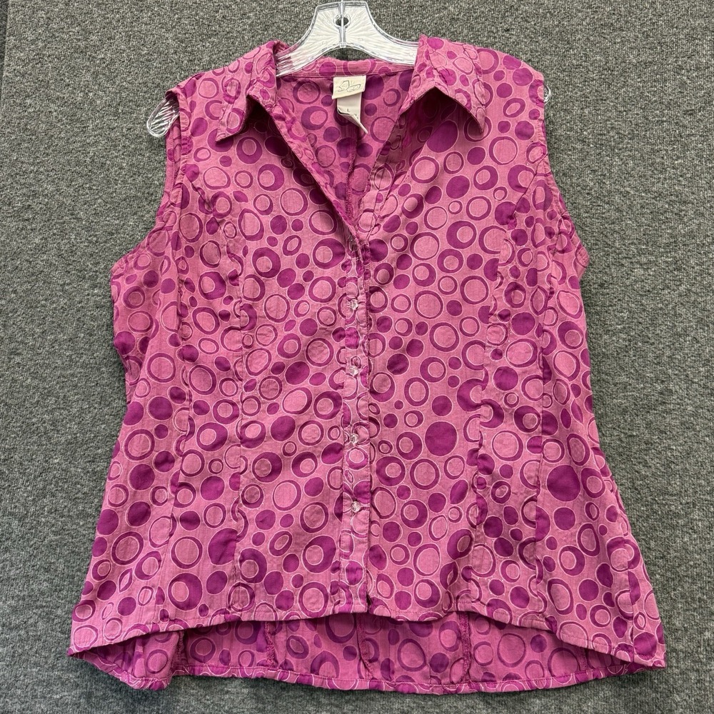 Vintage Fashion Bug Y2k Sleeveless Sparkle Glitter Top Pink Sz Large Fairy